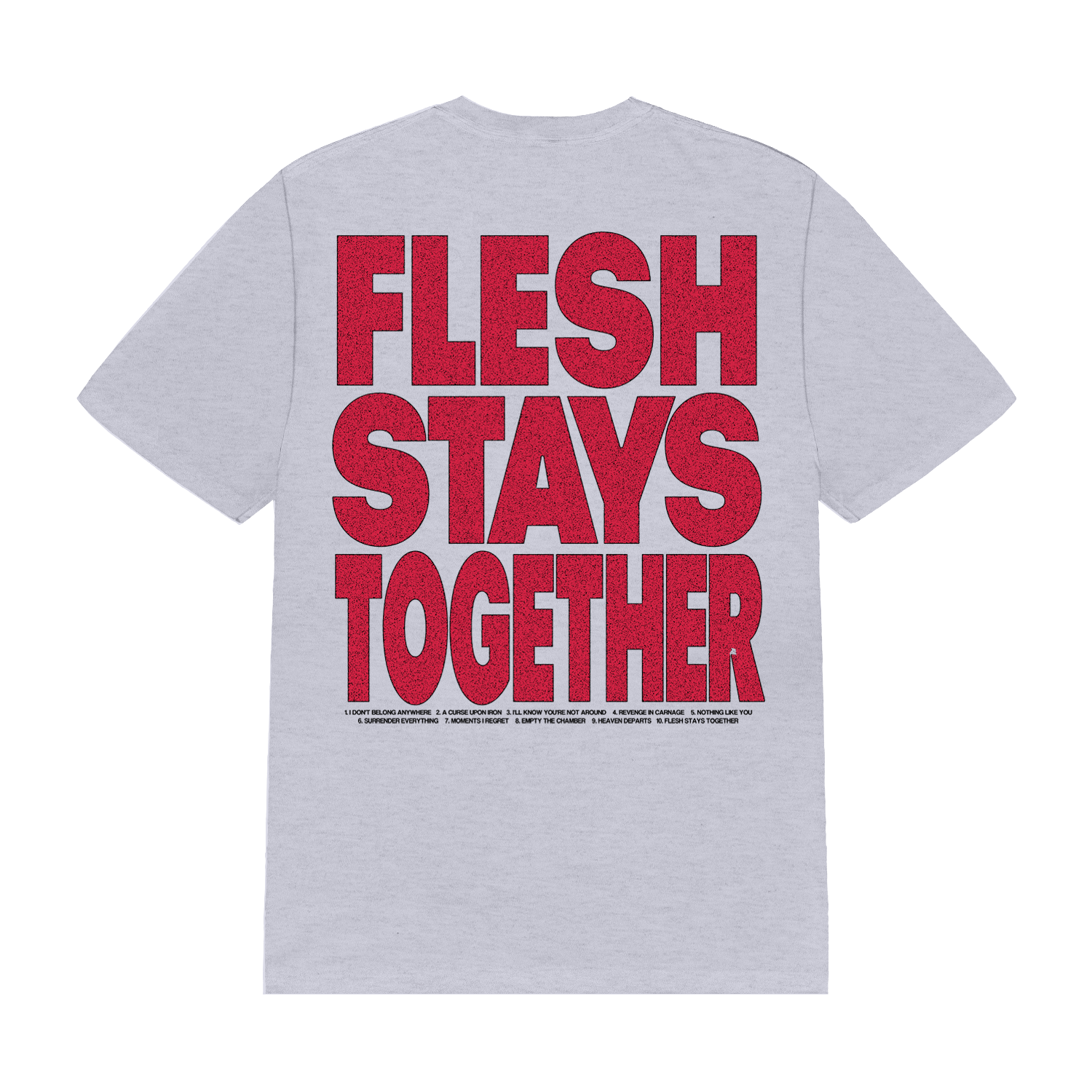 Flesh Stays Together Heather Grey Tee - LA Apparel