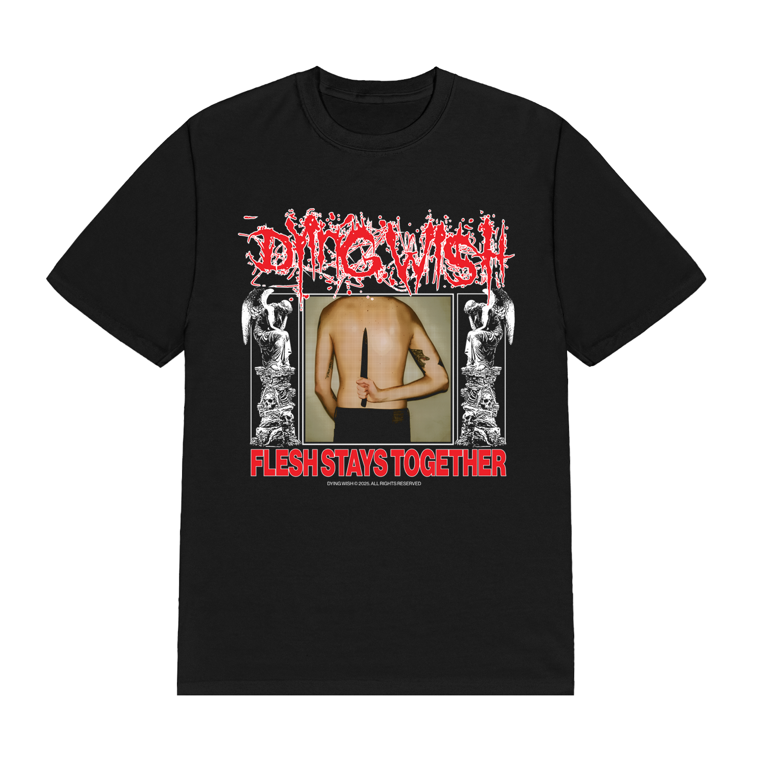 Knife Black Tee - LA Apparel